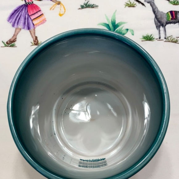 Teal and Cultured Pearl Ombré Ceramic Planter - Picture 2 of 3